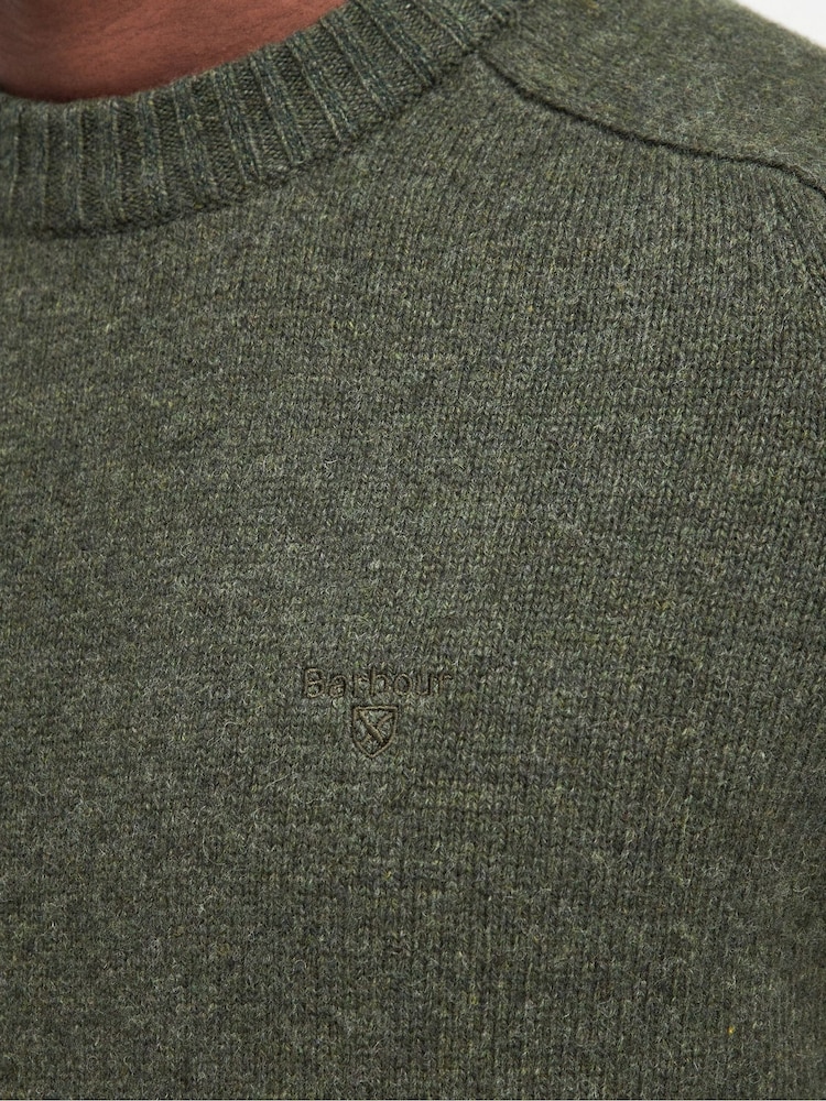 Barbour® Green Grangetown Crew Neck Sweater - Image 5 of 5