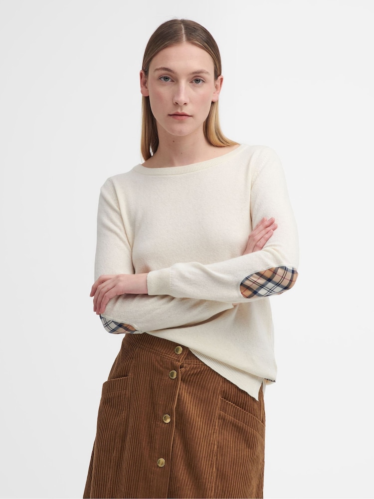 Barbour® Cream Pendle Crew Jumper - Image 1 of 6