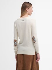 Barbour® Cream Pendle Crew Jumper - Image 2 of 6