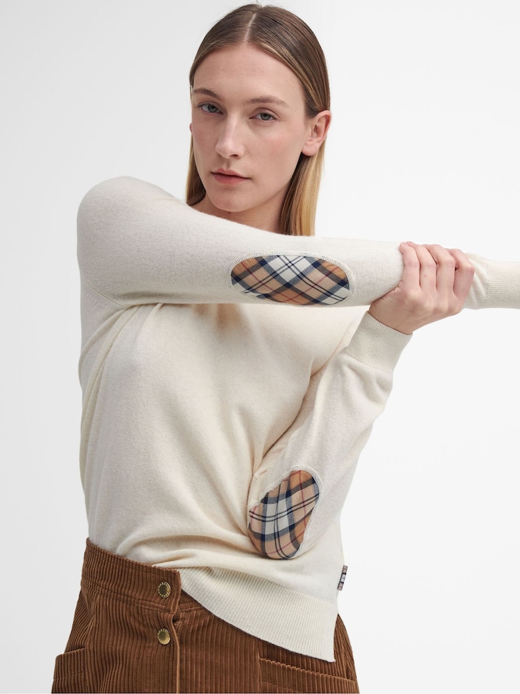 Barbour® Cream Pendle Crew Jumper - Image 4 of 6