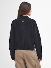 Barbour® International Milla Knit 100% Cotton Black Jumper - Image 2 of 6