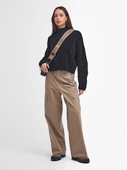 Barbour® International Milla Knit 100% Cotton Black Jumper - Image 3 of 6