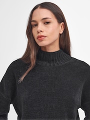 Barbour® International Milla Knit 100% Cotton Black Jumper - Image 4 of 6