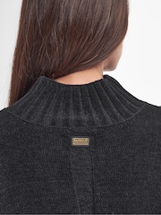 Barbour® International Milla Knit 100% Cotton Black Jumper - Image 5 of 6