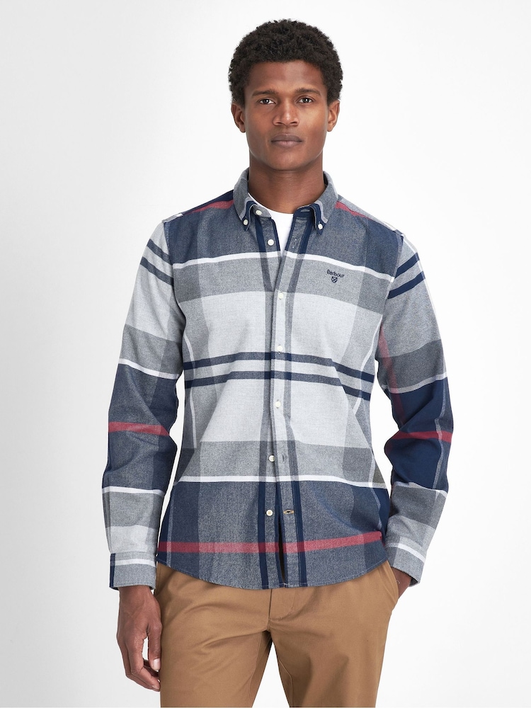 Barbour® Blue Iceloch 100% Cotton Shirt - Image 1 of 5