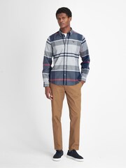 Barbour® Blue Iceloch 100% Cotton Shirt - Image 3 of 5