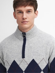 Barbour® Grey Hartfield Quarter Zip Jumper - Image 4 of 6
