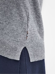 Barbour® Grey Pendle Knit Jumper - Image 5 of 6