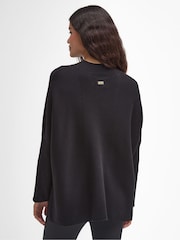 Barbour® International Sunita Knit 100% Cotton Black Jumper - Image 2 of 6