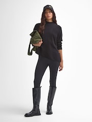 Barbour® International Sunita Knit 100% Cotton Black Jumper - Image 3 of 6