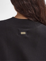 Barbour® International Sunita Knit 100% Cotton Black Jumper - Image 6 of 6