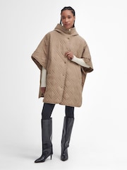 Barbour® Brown Astor Cape Jacket - Image 3 of 6