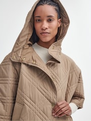 Barbour® Brown Astor Cape Jacket - Image 4 of 6