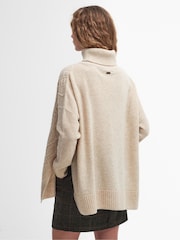 Barbour® Cream Burne Cape Jumper - Image 3 of 6