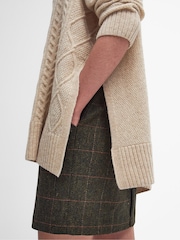 Barbour® Cream Burne Cape Jumper - Image 5 of 6