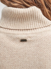 Barbour® Cream Burne Cape Jumper - Image 6 of 6