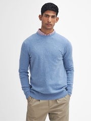Barbour® Blue Essential Wool Crew Sweatshirt - Image 1 of 5
