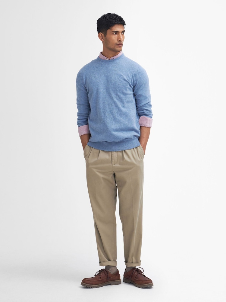 Barbour® Blue Essential Wool Crew Sweatshirt - Image 2 of 5