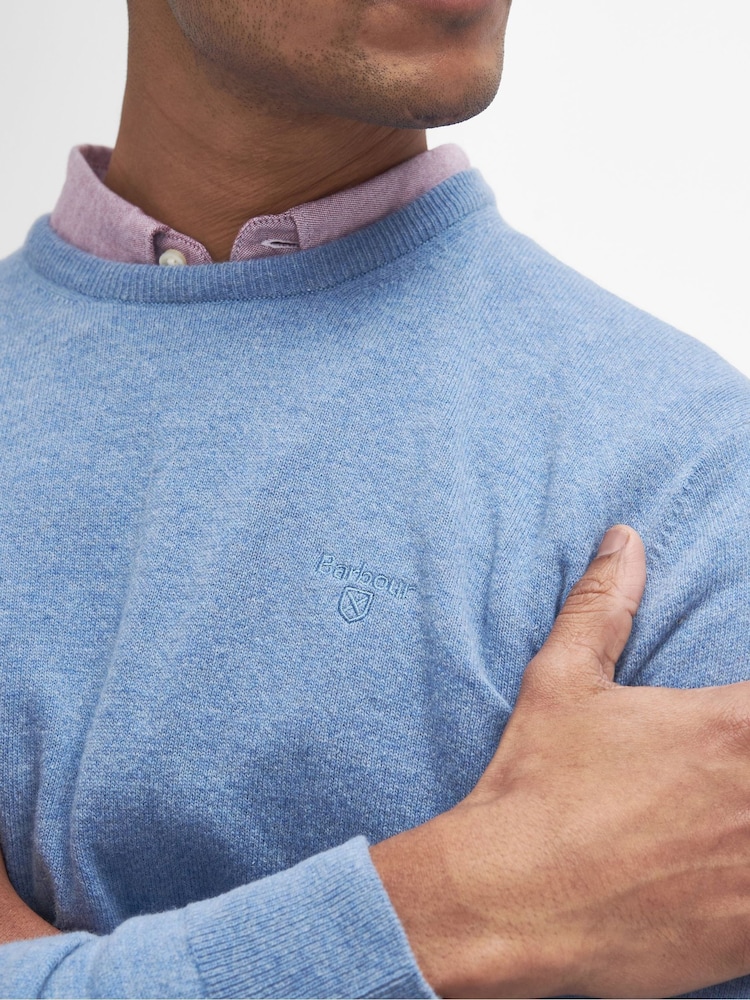 Barbour® Blue Essential Wool Crew Sweatshirt - Image 5 of 5