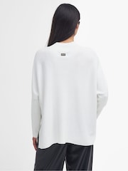 Barbour® International Sunita Knit 100% Cotton White Jumper - Image 2 of 6