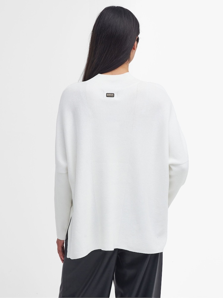 Barbour® International Sunita Knit 100% Cotton White Jumper - Image 2 of 6