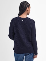 Barbour Blue Burne Crew Jumper - Image 2 of 6