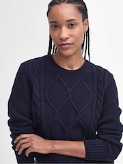 Barbour Blue Burne Crew Jumper - Image 4 of 6