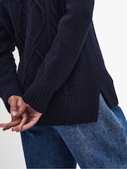 Barbour Blue Burne Crew Jumper - Image 6 of 6