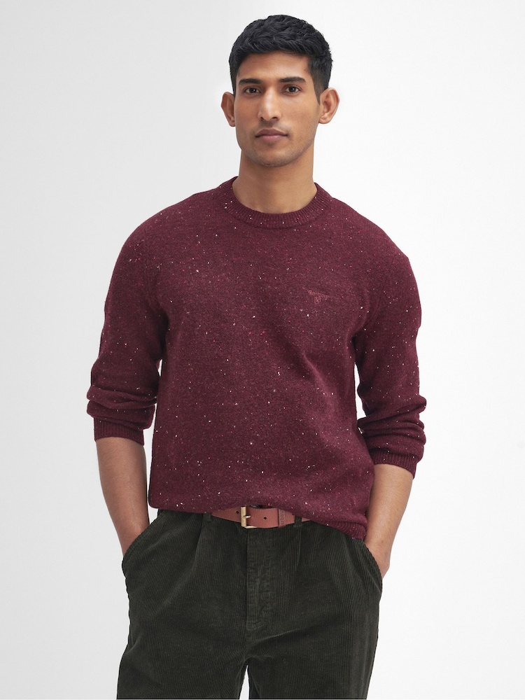 Barbour® Red Tainsbury Crew Jumper - Image 1 of 5