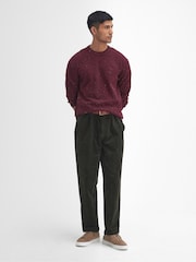 Barbour® Red Tainsbury Crew Jumper - Image 3 of 5