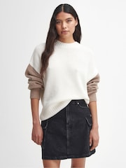 Barbour® International Meir Knit White Jumper - Image 1 of 6