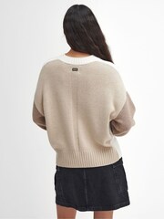 Barbour® International Meir Knit White Jumper - Image 2 of 6