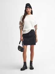 Barbour® International Meir Knit White Jumper - Image 3 of 6