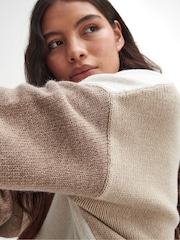 Barbour® International Meir Knit White Jumper - Image 4 of 6