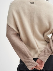 Barbour® International Meir Knit White Jumper - Image 5 of 6