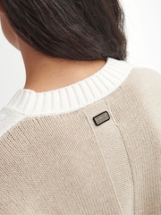 Barbour® International Meir Knit White Jumper - Image 6 of 6