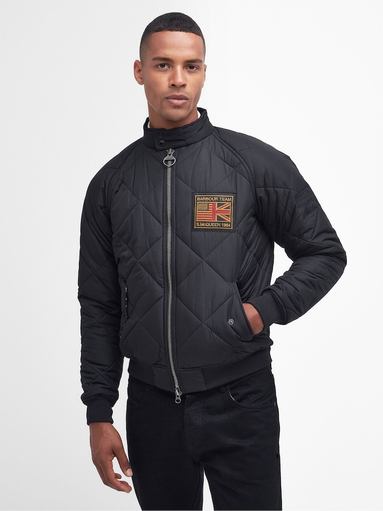 Barbour® International Quilted Merch Black Jacket - Image 1 of 4