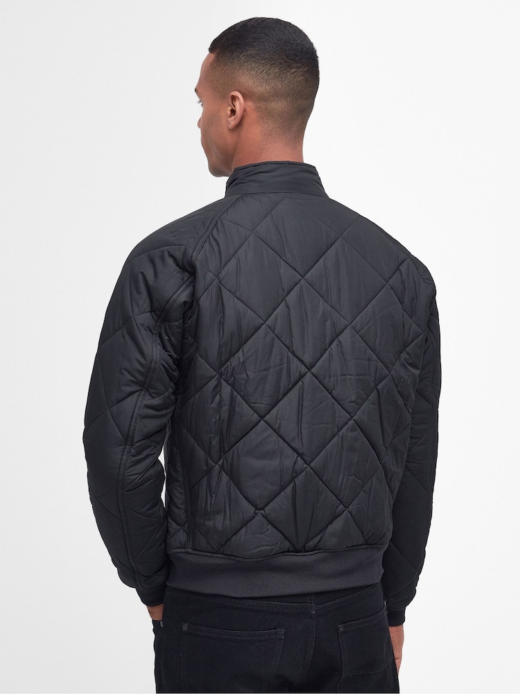 Barbour® International Quilted Merch Black Jacket - Image 2 of 4