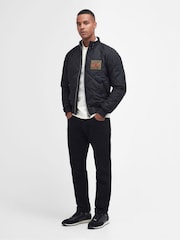 Barbour® International Quilted Merch Black Jacket - Image 3 of 4