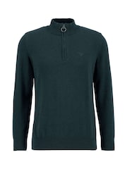 Barbour® Green Quarter Zip Jumper - Image 6 of 6