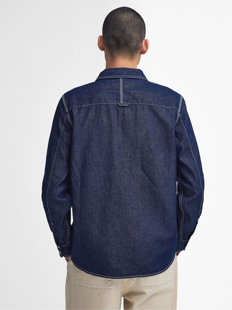 Barbour® International Blue Terence Denim 100% Cotton Shirt - Image 2 of 6 Barbour® International Blue Terence Denim 100% Cotton Shirt - Image 2 of 6
