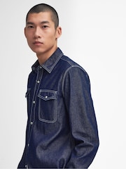 Barbour® International Blue Terence Denim 100% Cotton Shirt - Image 3 of 6