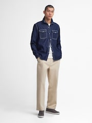 Barbour® International Blue Terence Denim 100% Cotton Shirt - Image 4 of 6