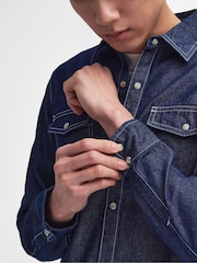 Barbour® International Blue Terence Denim 100% Cotton Shirt - Image 6 of 6