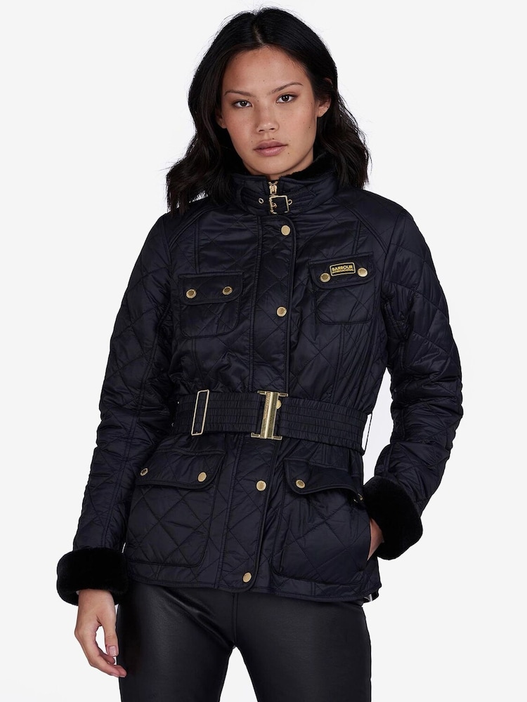 Barbour® International Moder Pquilt Black Jacket - Image 1 of 3