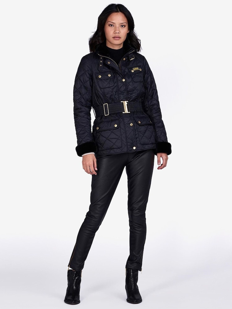 Barbour® International Moder Pquilt Black Jacket - Image 2 of 3