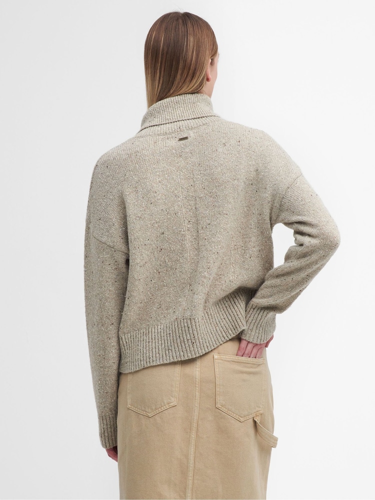 Barbour® Cream Lavensdale Half Zip Jumper - Image 2 of 6