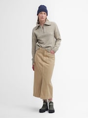 Barbour® Cream Lavensdale Half Zip Jumper - Image 3 of 6
