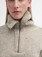 Barbour® Cream Lavensdale Half Zip Jumper - Image 6 of 6