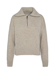 Barbour® Cream Lavensdale Half Zip Knitted Jumper - Image 7 of 7